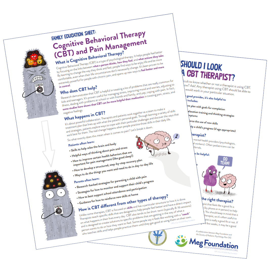 Chronic Pain Family Education Sheets | Meg Foundation